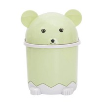 아티고 블링 곰돌이 데스크 미니 휴지통, 그린, 1개