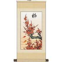 제제뉴 보석십자수 DIY 매화 족자형 B1160, 혼합 색상, 1세트