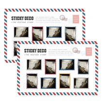 스티키데코 우표 스티커 8p 세트, 022 돔이 보이는 유럽의 어느 골목, 2세트