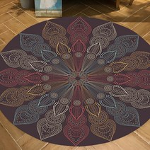 이지웜 플라워원형 발매트, A-8