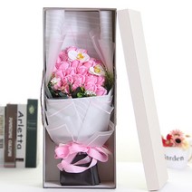 메이코글로벌 조화 비누꽃 29p + 난 2p 꽃다발, 핑크
