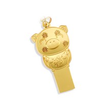 칼론 황금메탈 복돼지 캐릭터 USB메모리, 8GB