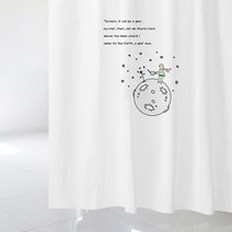 디자인수풀 샤워 커튼 북유럽 스타일 어린왕자 S 1520 x 1880 mm + 플라스틱 고리, 1세트