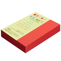 뉴씨플레인 종이문화 양면색상지 No.46 연한빨강색, 32절, 280매