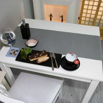 나산데코 테이블러너, 그레이 261-77, 협탁용(120 x 30 cm)