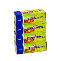 크린랲 알뜰 지퍼팩 중, 50개, 4개, 중(M)