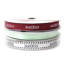 톡톡 팬시굿즈 SUCCESS 프린팅 포장리본 3p 세트, NO15, 13.5m