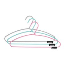 브라반티아 옷걸이 3종 세트, 핑크, 민트, 그레이, 3개입
