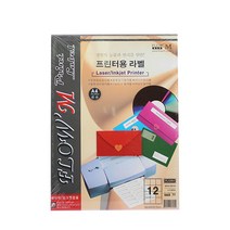 쁘띠팬시 물류관리용 라벨지 FL4304, 12칸, 100매