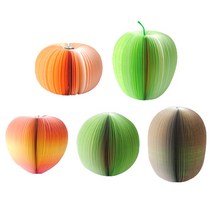 칼론 과일야채 메모지 OKM-F01, 수박, 복숭아, 키위, 풋사과, 감, 5개입