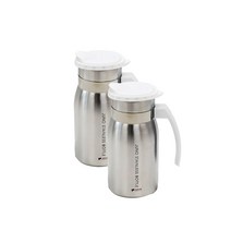 키친아트 주노 스텐레스 실리콘 커버 물병 2p, 화이트, 1100ml