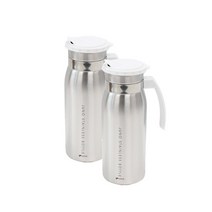 키친아트 주노 스텐레스 실리콘 커버 물병 2p, 화이트, 1500L
