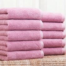 코튼타올 호텔타월 170g 30수 코마사, 핑크, 10개