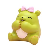 미니띠네 리본 근육 베어 저금통 소, 혼합 색상, 1개