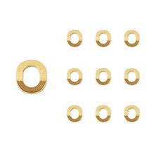 쁘띠팬시 입체문자 스티커 30 x 30 mm, 금색 O, 10개입