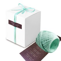 인디케이 모던 화이트 선물상자2호 20p + 라피아 1p +라벨 20p, 혼합 색상, 1세트