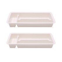 디자인룸즈 서랍용 수저분리함300, 화이트, 2개입