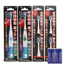 아마데라스 진동칫솔 블루 + 그린 + 리필브러쉬 4p + AAA건전지 4p, K10