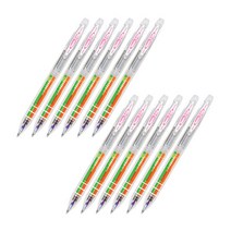 자바펜 네온 3겔 형광 중성펜 0.5mm, 형광오렌지, 12개입
