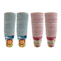 피셔프라이스 종이컵 270ml 핑크 50p + 블루 50p, 1세트