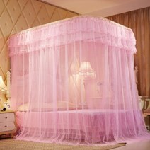 트리 스위트룸 레일형 침대모기장, 핑크