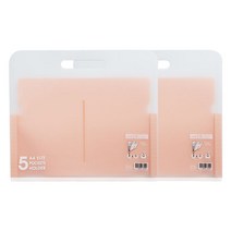동아 휴대용 인덱스 포켓 홀더 가방파일 5분류 A4, 코랄, 2개