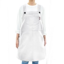 바이데코 방수 기모 원피스 앞치마, 화이트, 1개