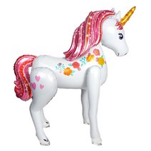 파티팡 원팩 캐릭터은박풍선 대형 유니콘 120cm, 화이트, 1개