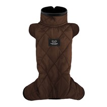 퍼피엔젤 남녀공용 MAC CALCARY 오버롤 패딩 225 반려견용 올인원 의류, 225 BROWN