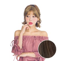 가발매니아 앞머리가발 커튼뱅테일, 모카브라운, 1개