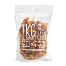 더독 반려견 건강한 노즈워크 져키 1.2kg, 1개, 오리 + 고구마 혼합맛