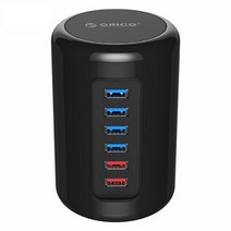 오리코 USB 3.0 허브 4포트 + USB 충전단자 2포트 유전원 멀티허브 RH4CS