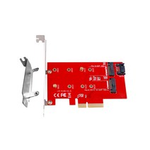 듀얼 M.2 NVME & NGFF SSD to PCI-E 변환 카드   LP브라켓