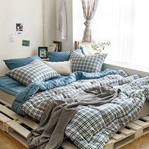 쉬즈홈 워크 피치스킨 차렵이불 + 패드 + 베개커버 세트
