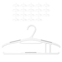 리빙해피 오닉스 고강도 ABS재질 옷 바지걸이, 화이트 + 그레이, 20개입