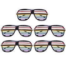 블랙 믹스 셔터 안경, 혼합색상, 5개