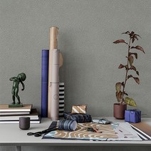 물벽지 홈앤데코 데코물벽지 풀바른 종이 벽지, 다크그레이(54020-5)