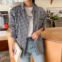 엔비룩 여성용 파인드 체크셔츠
