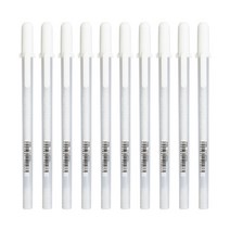 SAKURA 겔리롤 수플레 젤잉크펜 0.8mm, 화이트, 10개