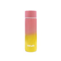 히카리 초경량 초슬림 보온보냉 스텐 텀블러, 핑크옐로, 150ml