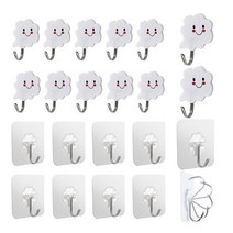 구름 접착식 후크걸이 12p + 강력투명 접착식 후크걸이 10p 세트, 혼합색상, 1세트