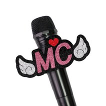 음악중심 MC 마이크 네임택 방송소품, 핑크