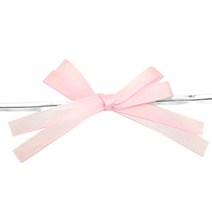 도나앤데코 페니 더블 리본끈 타이, 연핑크, 50개