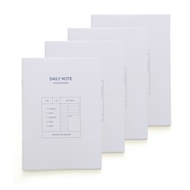 퍼니메이드 헬로 아이엠 A5 데일리 다이어리 노트, 혼합색상, 4개