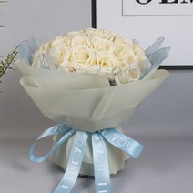 이지플 비누꽃다발 30송이, 밀키화이트