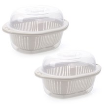 블럭마트 주방 식기 보관 물빠짐 건조기 2p, 크림