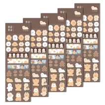 대시앤도트 몽글몽글 리무버 씰스티커, 04 무무와 함께, 5개