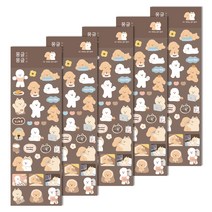 대시앤도트 몽글몽글 리무버 씰스티커, 03 무무는 집이 좋아, 5개