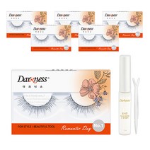 다크니스 속눈썹 6쌍 + 접착제 5ml 패키지 1번 세트, 혼합색상, 1세트