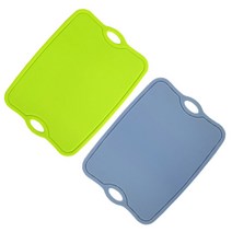 아가프라 실리콘 이유식도마 2종 세트, 1세트, 도마 그린 + 라이트 그레이